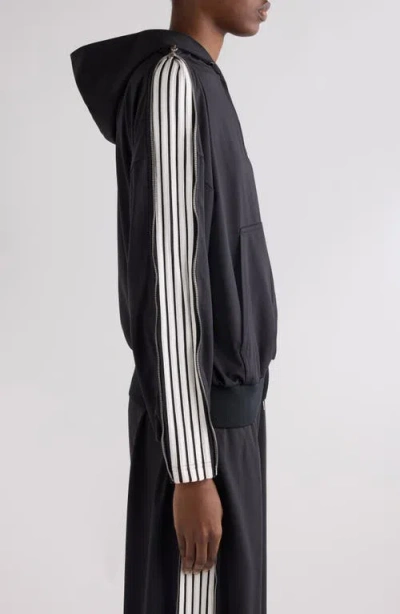 Balenciaga Black Zip-up Sweatshirt Loop Sports Icon In Multi