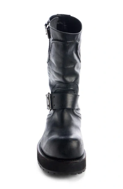 Balenciaga Venom Boots In Worn-out Effect Leather Shoes In Black