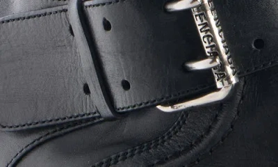 Balenciaga Venom Boots In Worn-out Effect Leather Shoes In Black