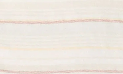 O'neill Kids' Seafaring Stripe Short Sleeve Stretch Cotton Button-up Shirt In White