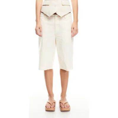 Lioness Kurt Low Rise Bermuda Shorts In White