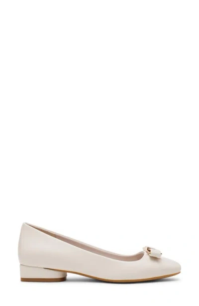 Anne Klein Women's Cadey Snip Toe Dress Flats In White