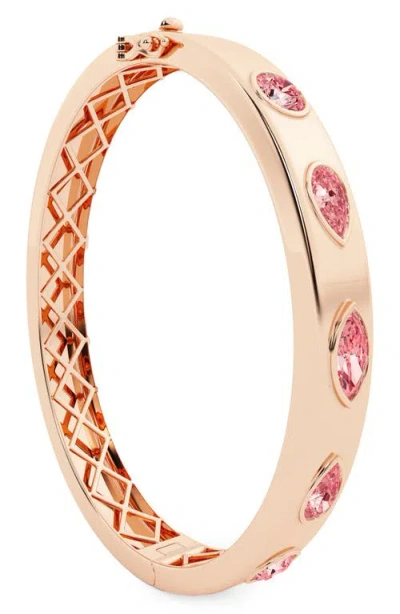 Hautecarat Pink Lab Grown Diamond Bangle In Gold