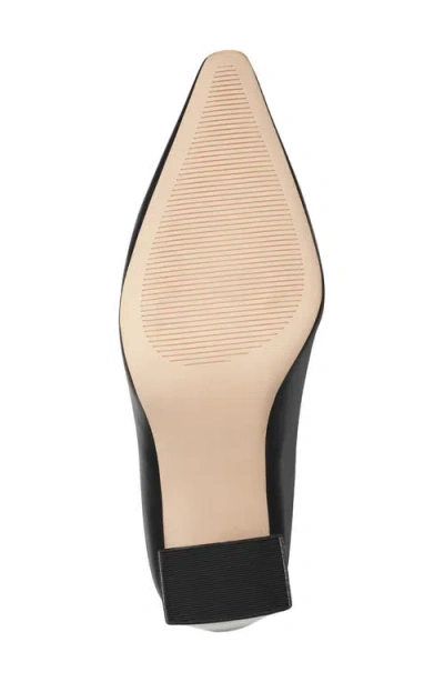 Marc Fisher Ltd Women's Minny Leather Block Heel Pump In Black