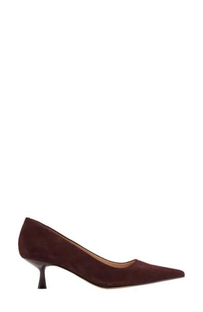 Marc Fisher Ltd Calynna Pointed Toe Kitten Heel Pump In Brown
