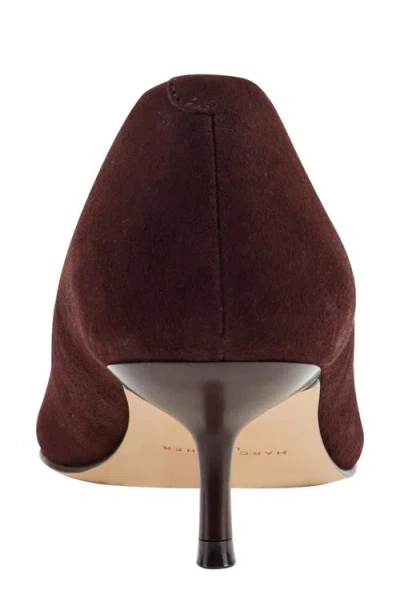 Marc Fisher Ltd Calynna Pointed Toe Kitten Heel Pump In Brown