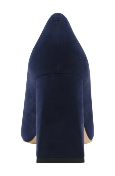 Marc Fisher Ltd Women's Minny Leather Block Heel Pump In Blue