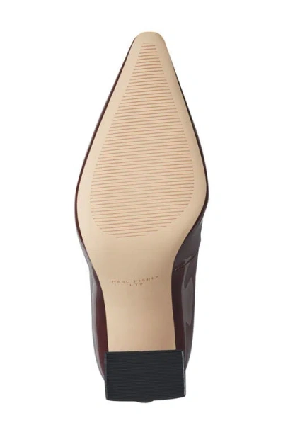 Marc Fisher Ltd Women's Minny Leather Block Heel Pump In Red