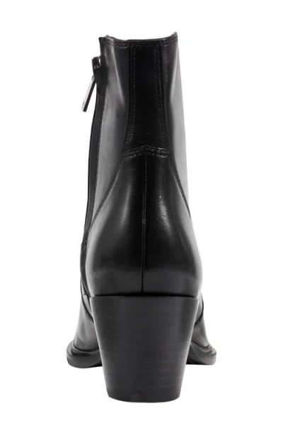 Marc Fisher Ltd Women's Giulie Western Leather Ankle Bootie In Black