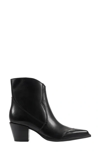 Marc Fisher Ltd Women's Giulie Western Leather Ankle Bootie In Black