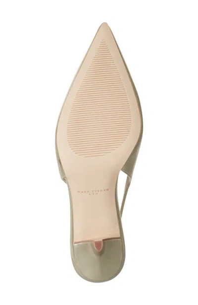 Marc Fisher Ltd Dorie Metallic Leather Slingback Pumps In Gold