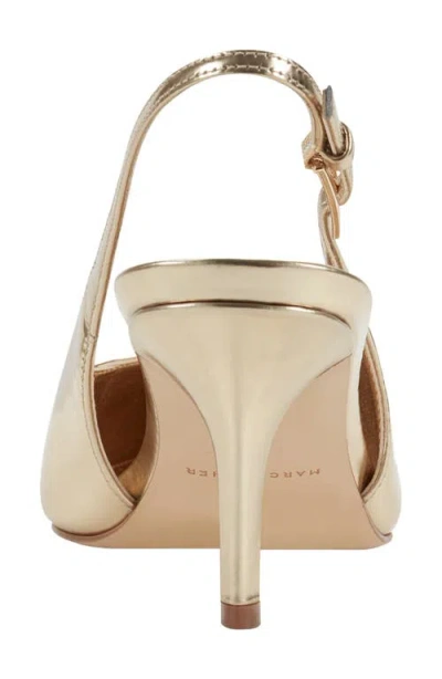 Marc Fisher Ltd Dorie Metallic Leather Slingback Pumps In Gold