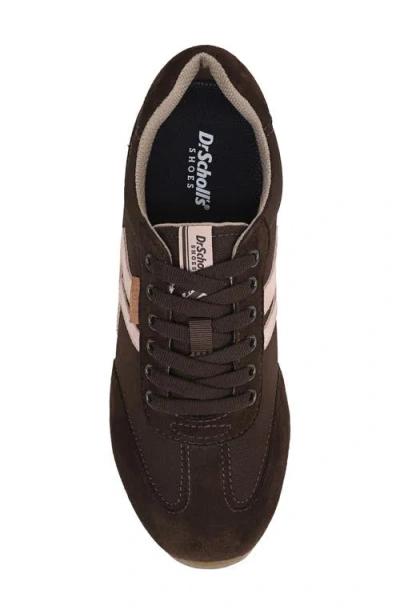 Dr. Scholl's Women's Comeback Closed Round Toe Lace Up Sneakers In Brown
