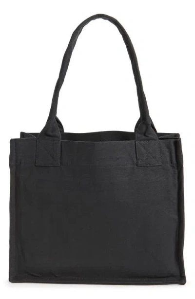 Ganni Banana Print Large Tote Bag In Black