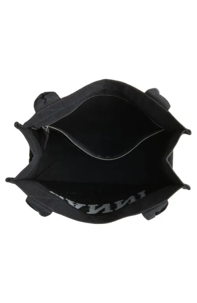 Ganni Banana Print Large Tote Bag In Black