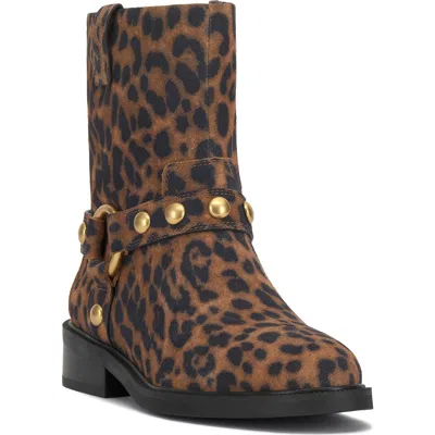 Vince Camuto Amais Moto Bootie In Animal Print