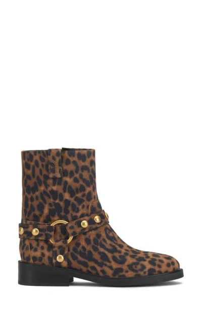 Vince Camuto Amais Moto Bootie In Animal Print