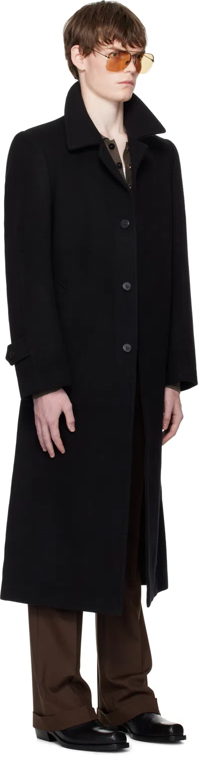 Ernest W Baker Black Car Coat In Black