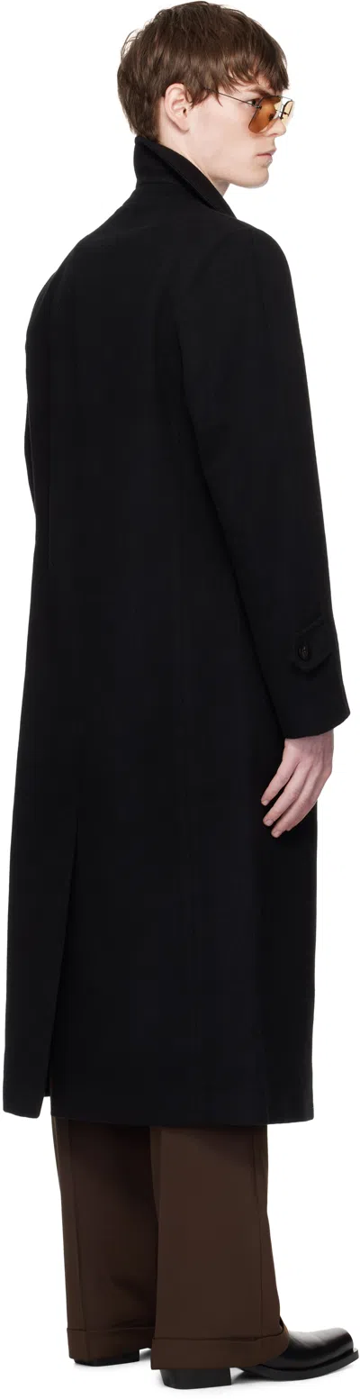 Ernest W Baker Black Car Coat In Black