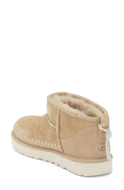 Ugg (r) Classic Ultra Mini Biarritz Genuine Shearling Lined Bootie In Yellow