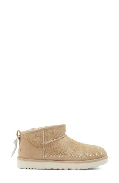 Ugg (r) Classic Ultra Mini Biarritz Genuine Shearling Lined Bootie In Yellow