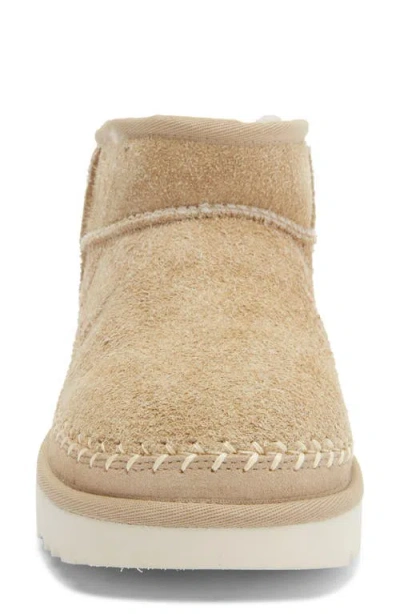Ugg (r) Classic Ultra Mini Biarritz Genuine Shearling Lined Bootie In Yellow