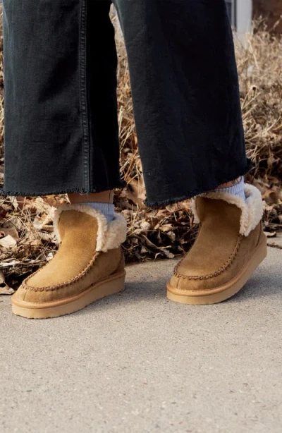 Minnetonka Chandra Faux Shearling Lined Bootie In Multi