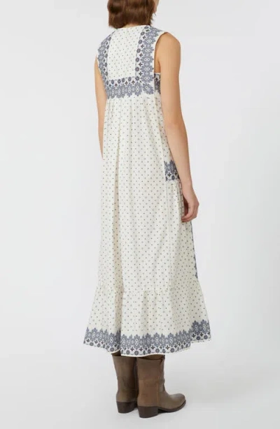 Weekend Max Mara Manila Paisley-print Tiered Midi Dress In White
