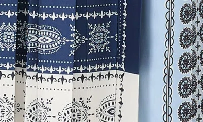 Weekend Max Mara Omens Luna Pleated Woven Midi Skirt Navy In Multi