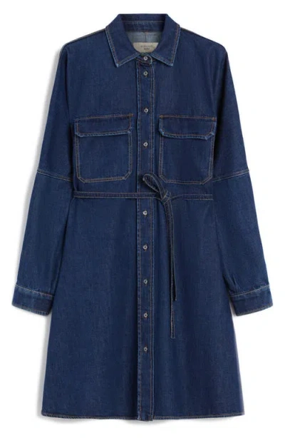 Weekend Max Mara Balenio Long Sleeve Denim Shirtdress In Blue