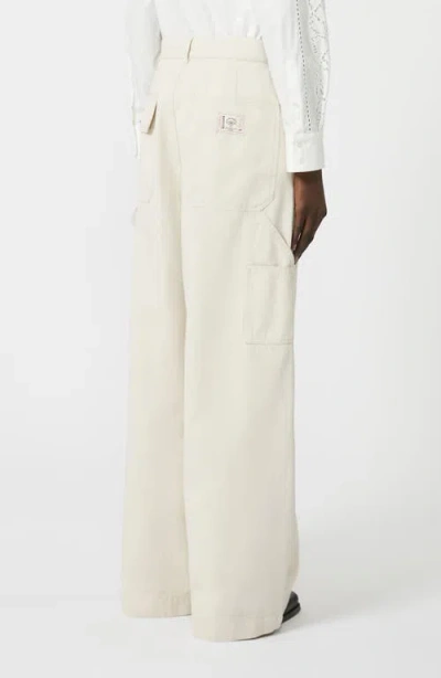 Weekend Max Mara Max Mara Weekend Workwear Trousers In Cotton Drill In Neutral