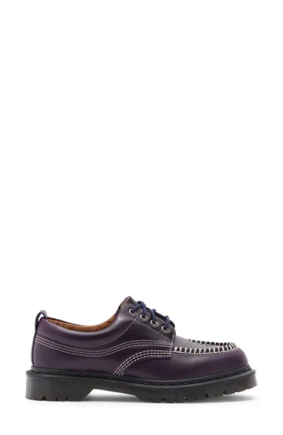Dr. Martens Lowell Contrast-stitch Leather Brogues In Purple