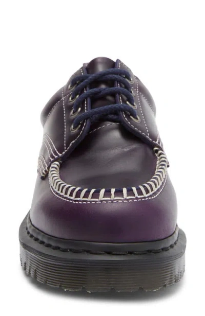 Dr. Martens Lowell Contrast-stitch Leather Brogues In Purple
