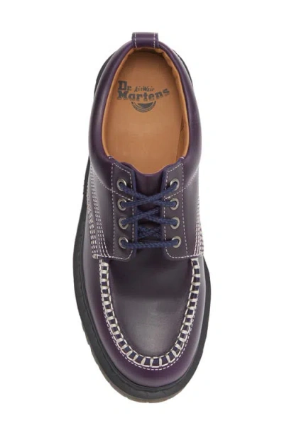 Dr. Martens Lowell Contrast-stitch Leather Brogues In Purple