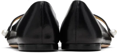 Jimmy Choo Elisa Black Nappa And Patent Leather Flats