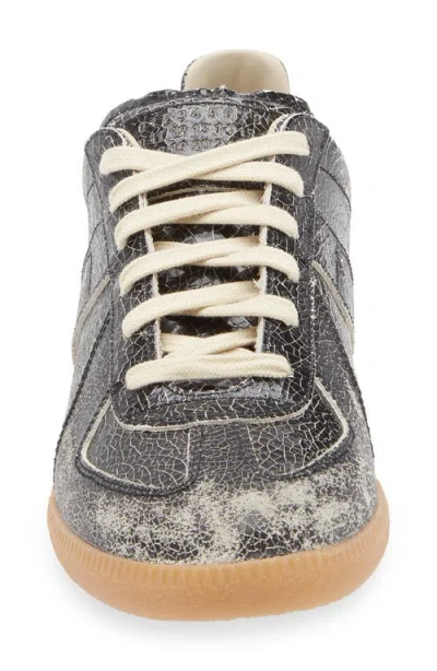 Maison Margiela Leather-suede Replica Sneakers In Gray