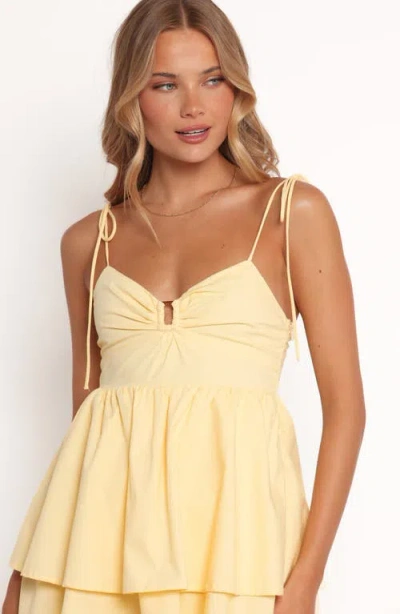 Petal And Pup Petal & Pup Aeliana Tiered Minidress In Yellow