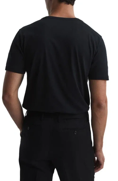 Reiss Black Bless Crew Neck T-shirt In Black