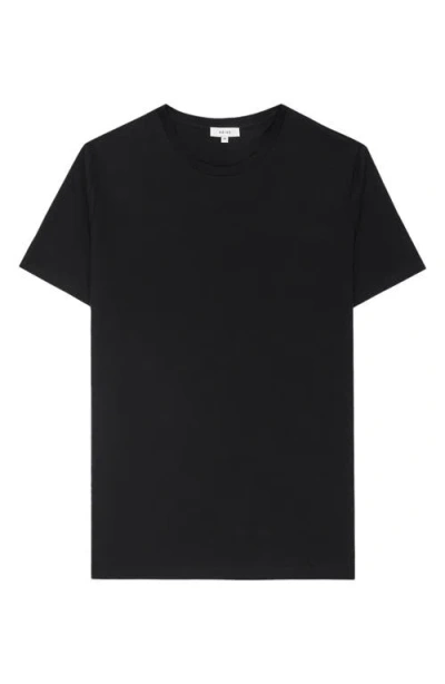 Reiss Black Bless Crew Neck T-shirt In Black