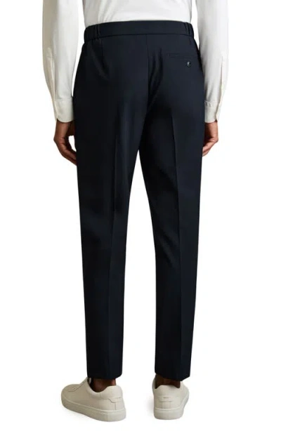 Reiss Navy Slim-fit Wool-blend Suit Trousers