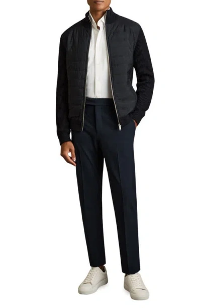 Reiss Navy Slim-fit Wool-blend Suit Trousers