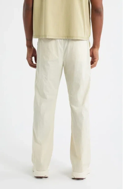 Rizort Kore Drawstring Nylon Pants In Beige