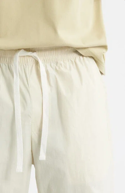Rizort Kore Drawstring Nylon Pants In Beige