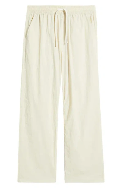 Rizort Kore Drawstring Nylon Pants In Beige