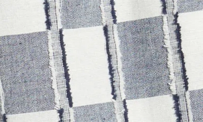 Rizort Andrew Check Cotton Shorts In Navy