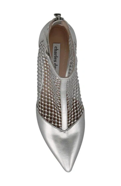 Charles By Charles David Arnie Crystal Embellished Bootie In Silver