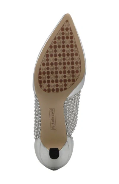 Charles By Charles David Arnie Crystal Embellished Bootie In Silver