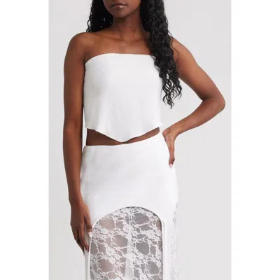 Bella Venice The Lisa Tie Back Bandeau Top In White