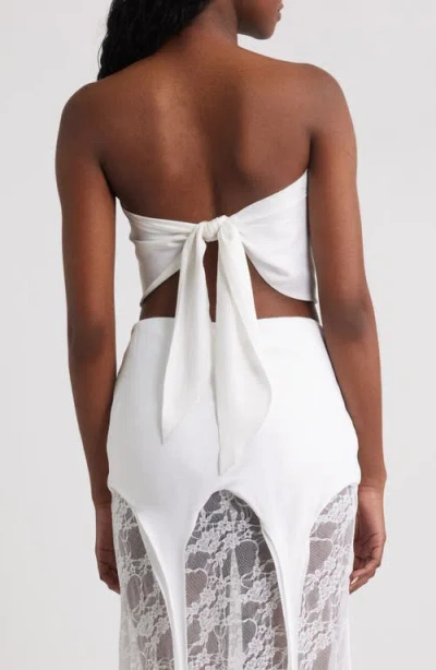 Bella Venice The Lisa Tie Back Bandeau Top In White