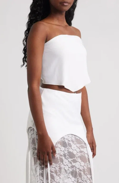 Bella Venice The Lisa Tie Back Bandeau Top In White